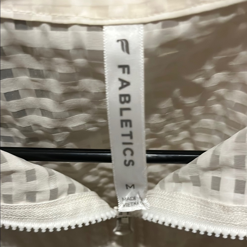 Fabletics Celo Lightweight Jacket Checkered-Cream… - image 3